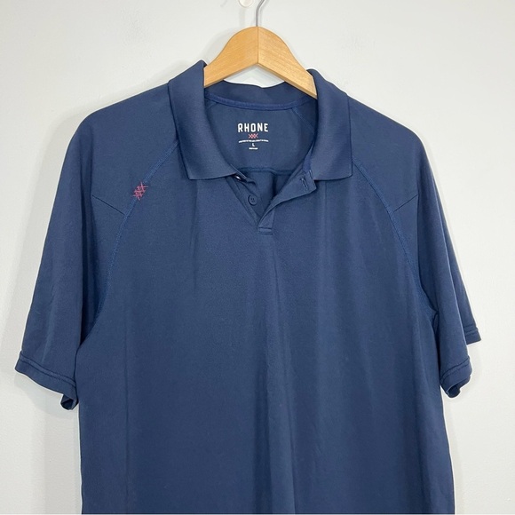 Rhône Navy Delta Pique Performance Polo Large - Picture 4 of 8